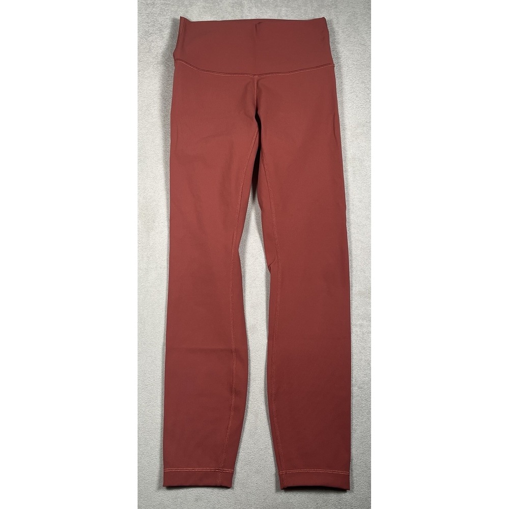 Lululemon Align Leggings Womens Size 4 Red Rust High Rise Yoga Pants LW5BSBS